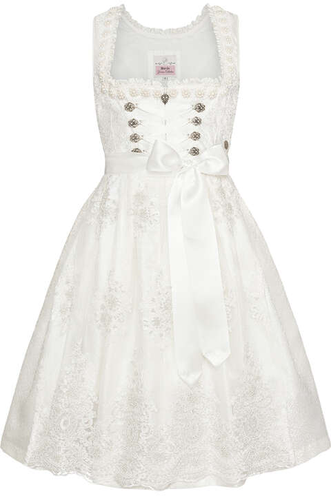 Brautdirndl Midi offwhite