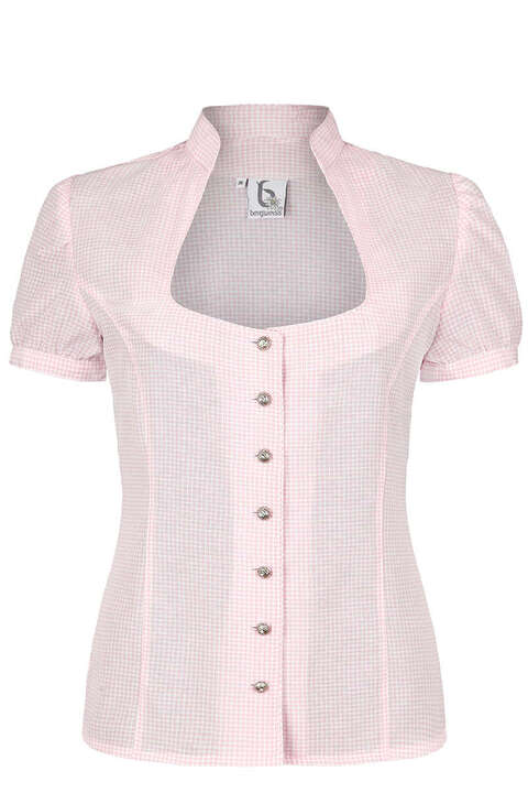 Miederbluse kariert rosa