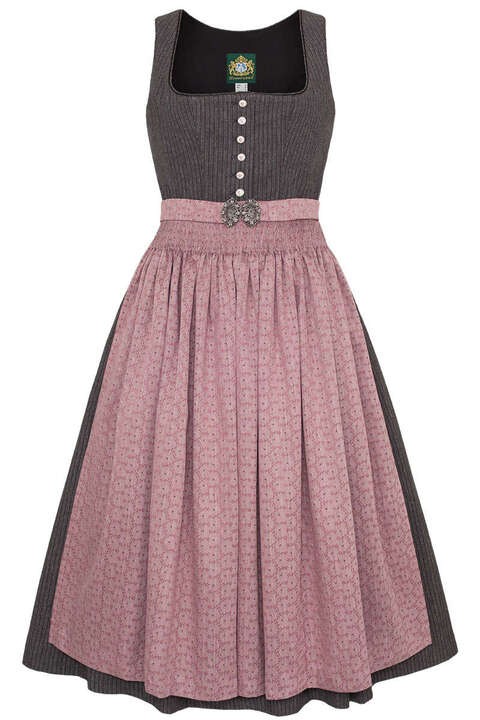 Dirndl mit Nadelstreifen grau