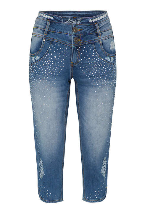 Damen Trachtenjeans mit Glitzersteinchen jeans