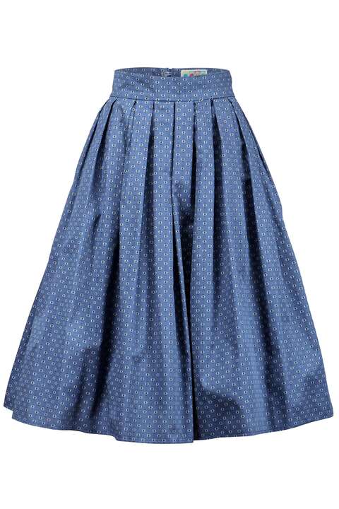 Midi  Trachtenrock blau