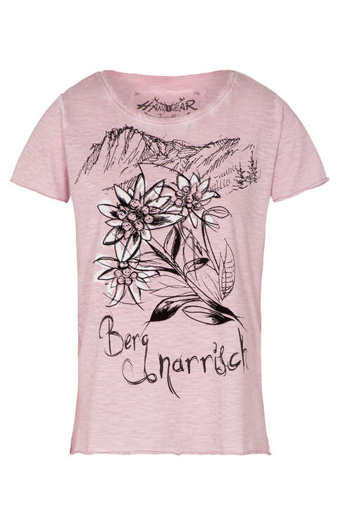 Damen T-Shirt 'Berg narrisch' rosa
