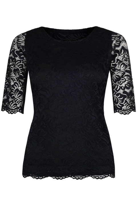 Damen Trachtenshirt aus Spitze marine