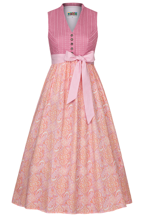 Umstandsdirndl mit Paisleymuster altrosa