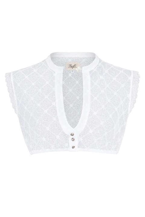 Dirndl-Spitzen-Bluse ohne Arm wei