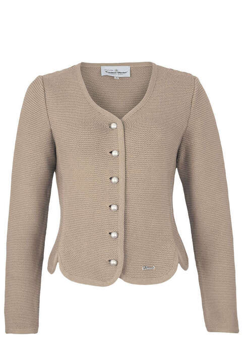 Dirndljacke Strick taupe