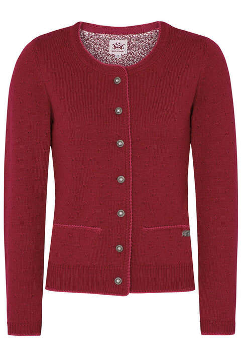 Damen Trachten Strickjacke rot