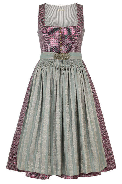 Midi Dirndl rosa grn entenei