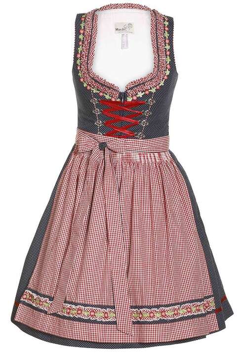 Dirndl Mini Blau Rot