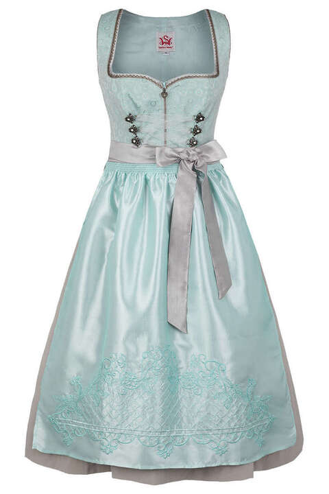 Dirndl midi Pastellfarben aqua