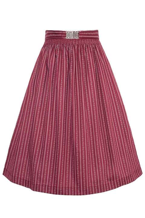 Dirndl-Schrze 65cm mit Broschen-Schliee Burgundrot