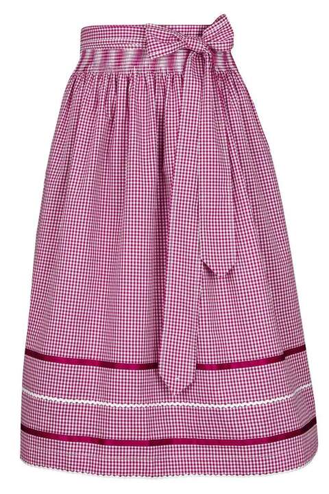 Dirndl Schrze kariert 69 cm beere