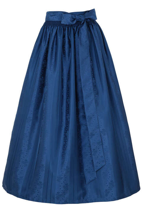 Dirndl-Schrze 85cm lang gestreift kornblau