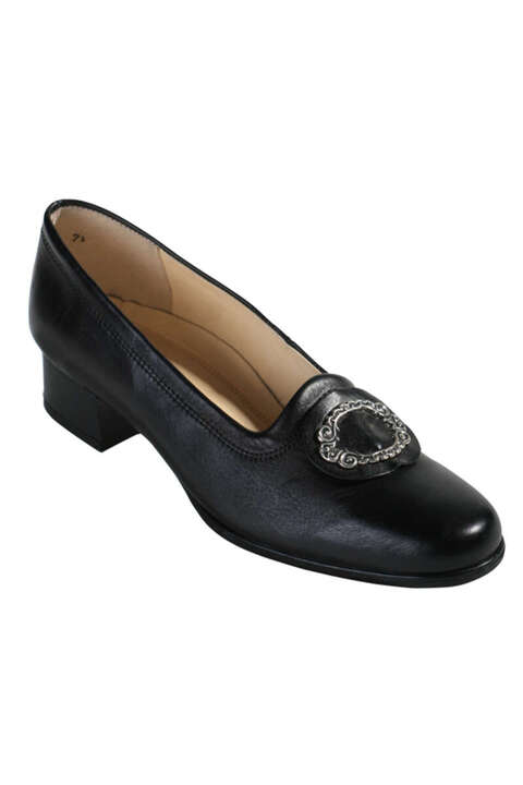 Dirndl Pumps schwarz Leder