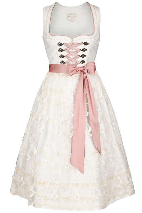 Hochzeits-Dirndl creme rosa