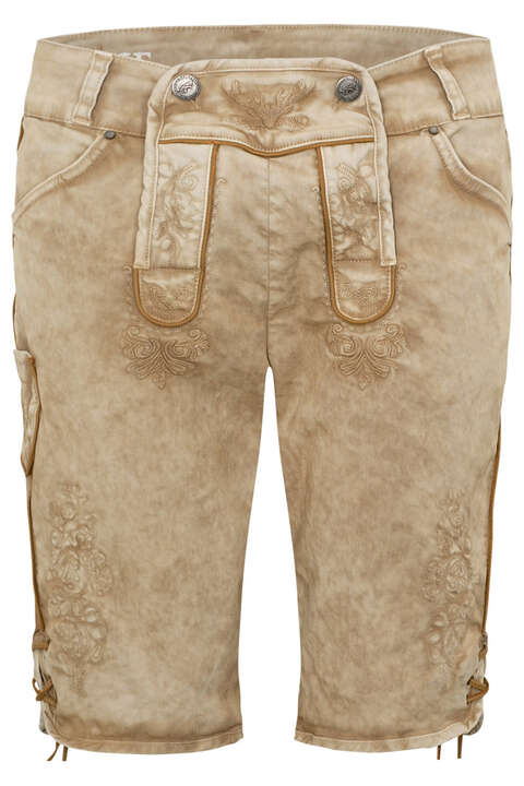 Herren Jeans 'Lederhose' beige