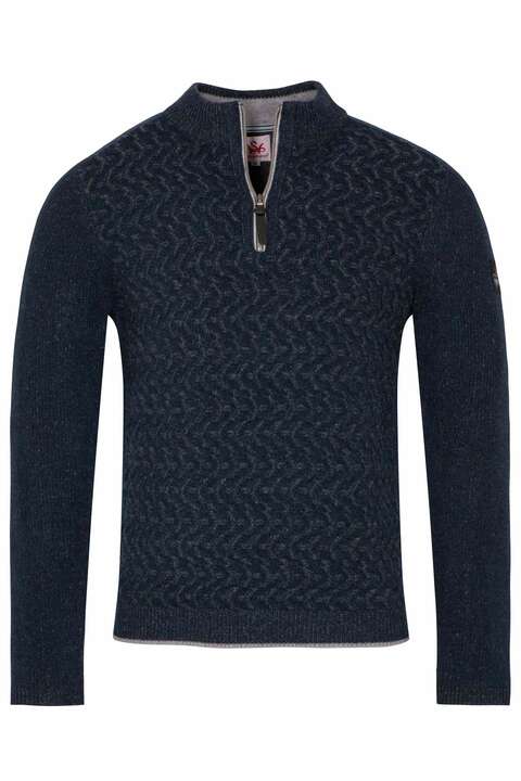 Herren Strickpullover Alpin Troyer Nachtblau