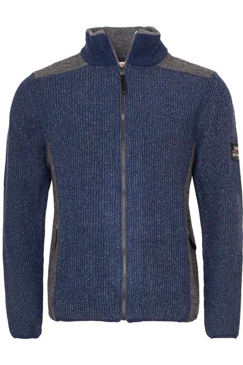 Herren Strickjacke mit Reiverschluss dunkelblau