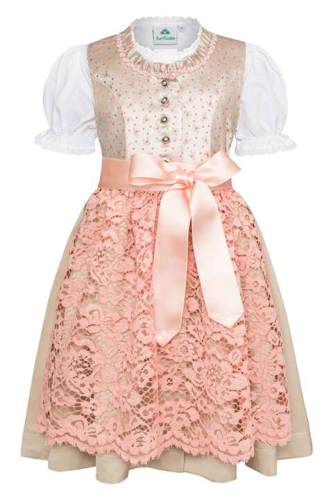 Baby Mdchen Dirndl geblmt mit Bluse Rosa