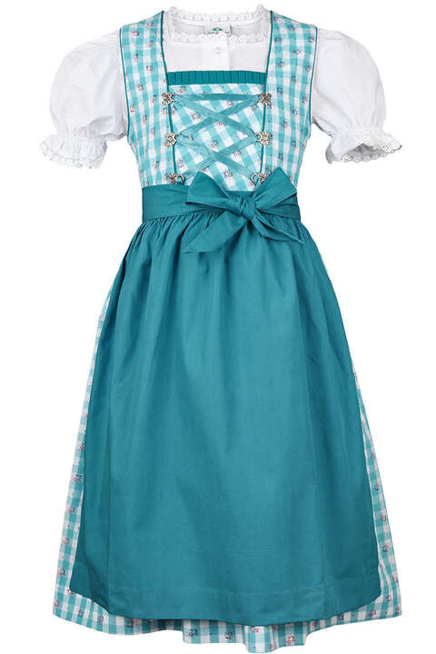 Kinderdirndl mit Bluse trkis