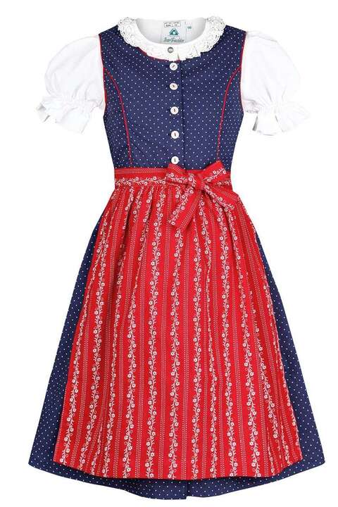 Kinderdirndl mit Bluse marine