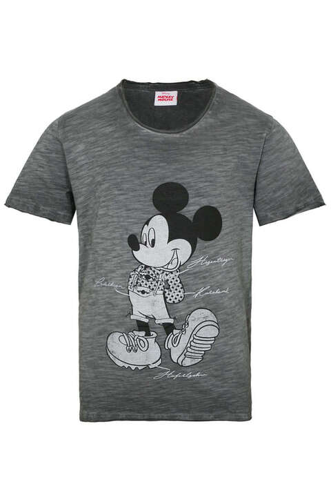 Kinder T-Shirt mit Mickymaus-Motiv anthrazit