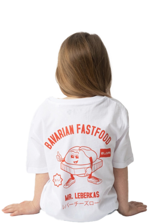 Kinder T-Shirt 'Bavarian Fastfood' wei
