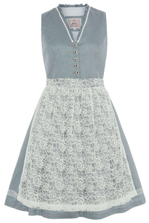 Waschdirndl Mini V-Ausschnitt hellblau