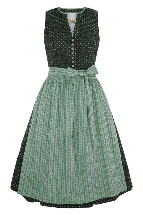 Midi Dirndl hochgeschlossen grn