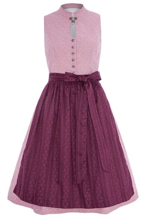 Baumwolldirndl hochgeschlossen mit Schchen Mauve