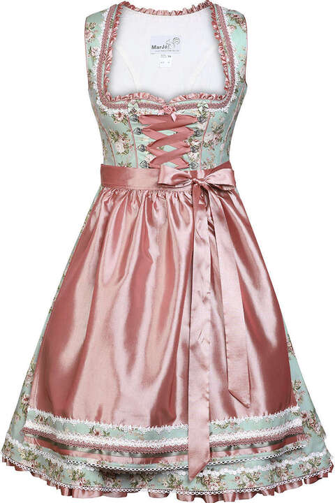 Dirndl kurz Blumen Vintage romantisch ros