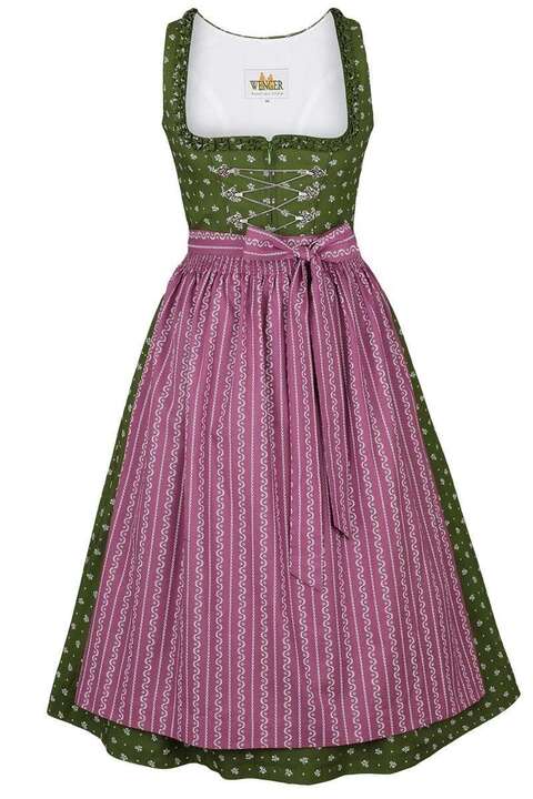 Baumwolldirndl midi grn lila