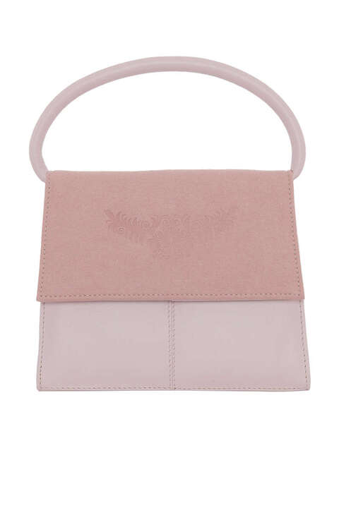 Trachten Leder-Handtasche rose