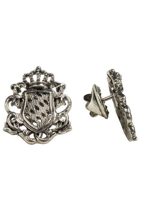 Trachten- Ansteck-Pin Wappen altsilber zweier Set