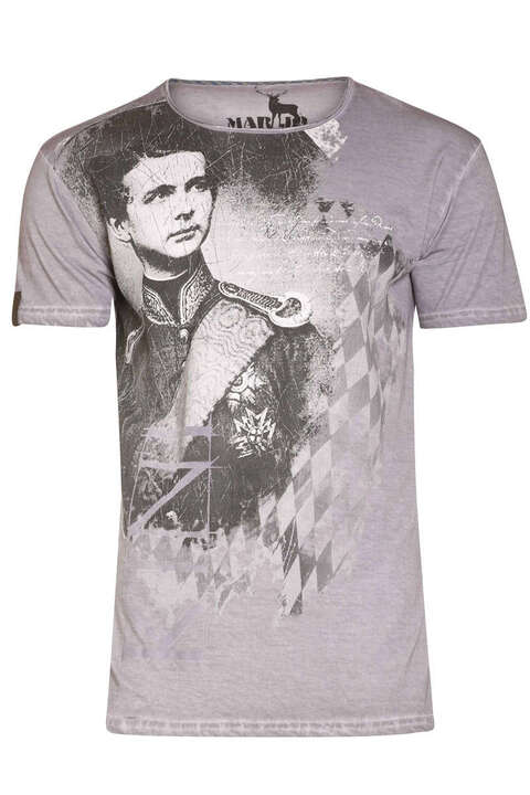 Herren T-Shirt mit Ludwig II grau