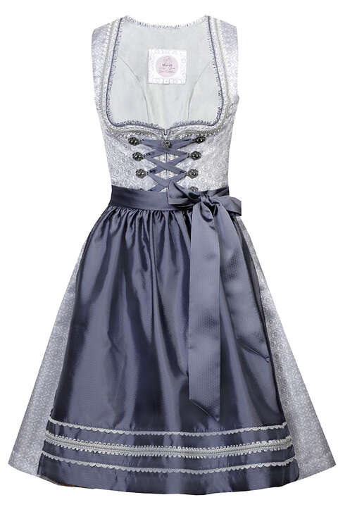 Mini-Dirndl silber/bleu