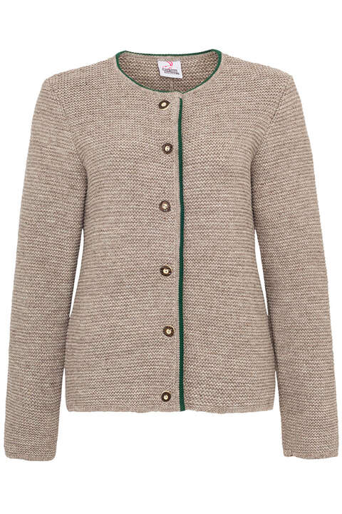 Damen Trachtenstrickjacke berber (beige)