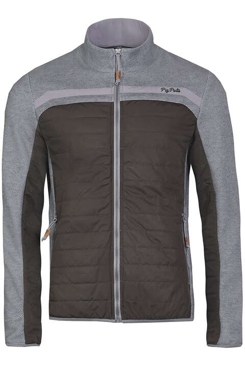 Herren Outdoor Jacke mit Stehkragen grau/nadelgrn