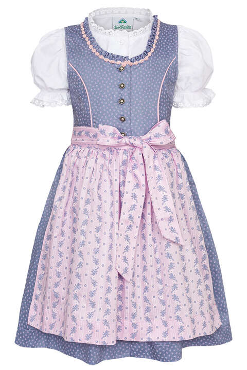 Kinderdirndl mit Bluse hellblau