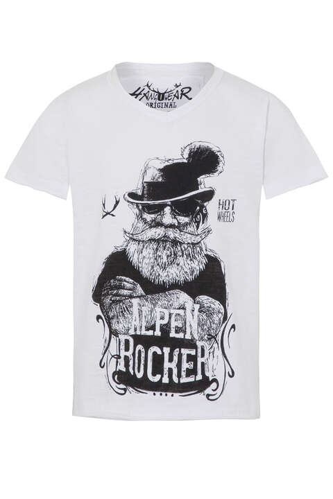 Herren T-Shirt 'Alpen Rocker' weiß