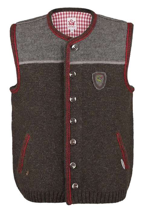 Strickweste braun-rot
