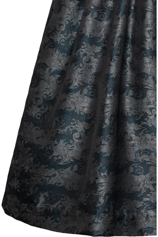 Damen Midi Dirndl Spieth & Wensky KLAVIER/80 in PETROL - Rückansicht Detail Rock unten