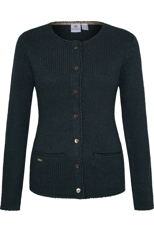 Damen Trachtenstrickjacke Hammerschmid TYROL 262-7502 in 47-BLAU - Vorderansicht