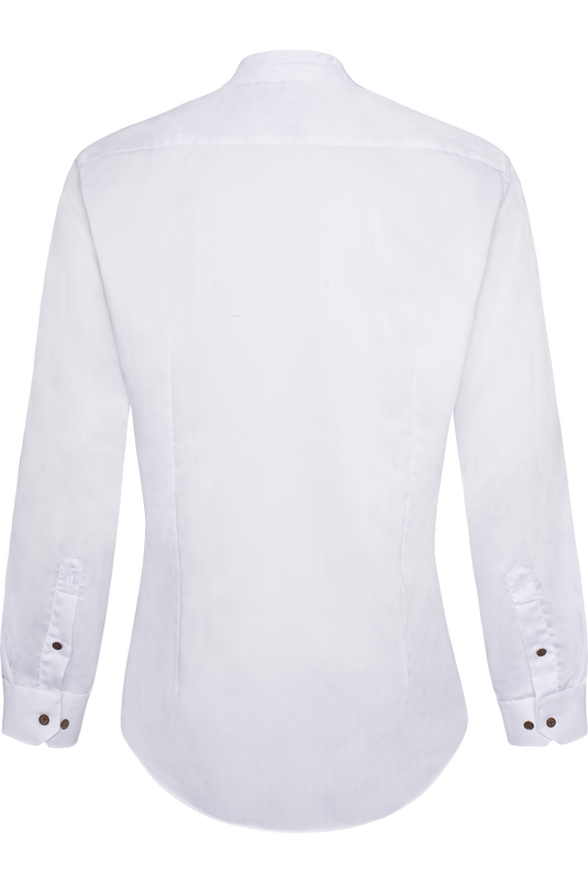 Herren Trachtenhemd Geweih & Silk WEßLINGERSEE 11/252 in WEIß/WEIß - Rückansicht